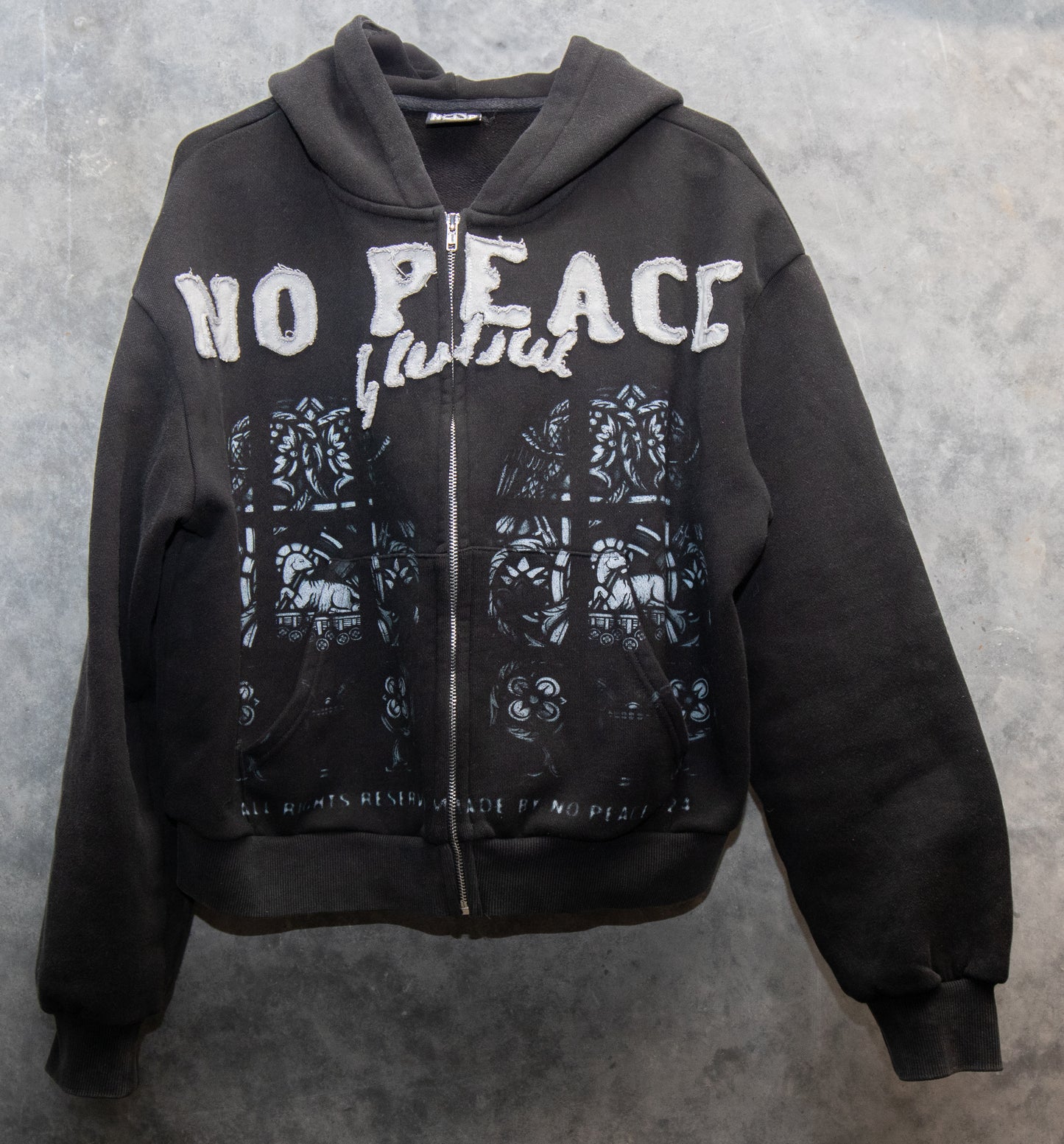 'Love The Giver' Zip Up Hoodie(Black)
